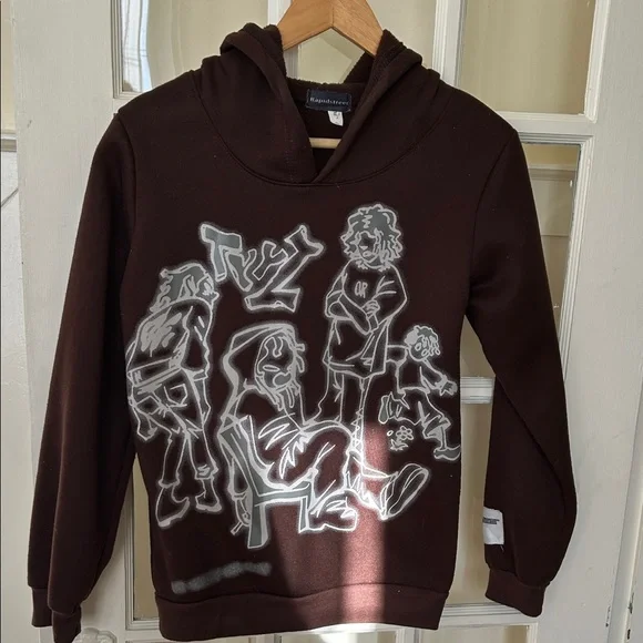 Brown Graphic Hoodie, small, Rapidstreet - Picture 2 of 8